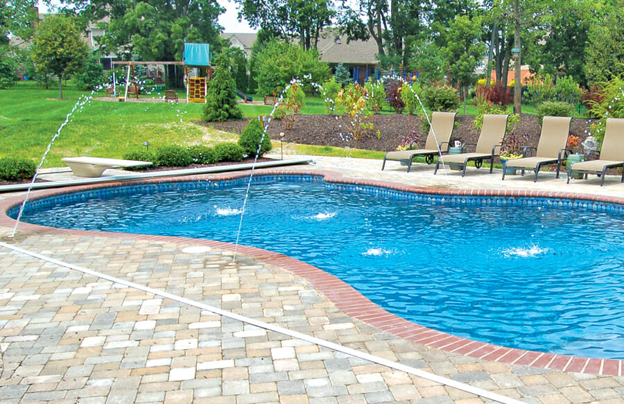 Swimming Pool Deck Jets Photos | Blue Haven Pools
