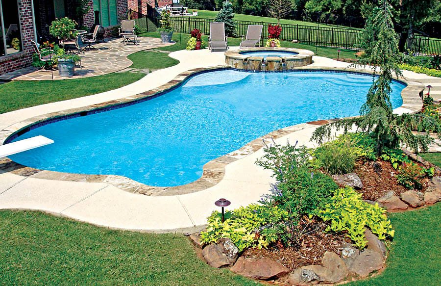 Free Form Pool Ideas Shapes And, Landscaping Ideas For Inground Pools