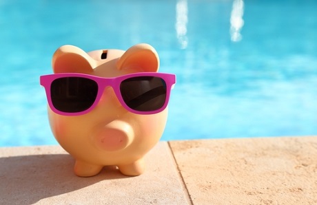Financing swimming pool project with piggybank savings concept