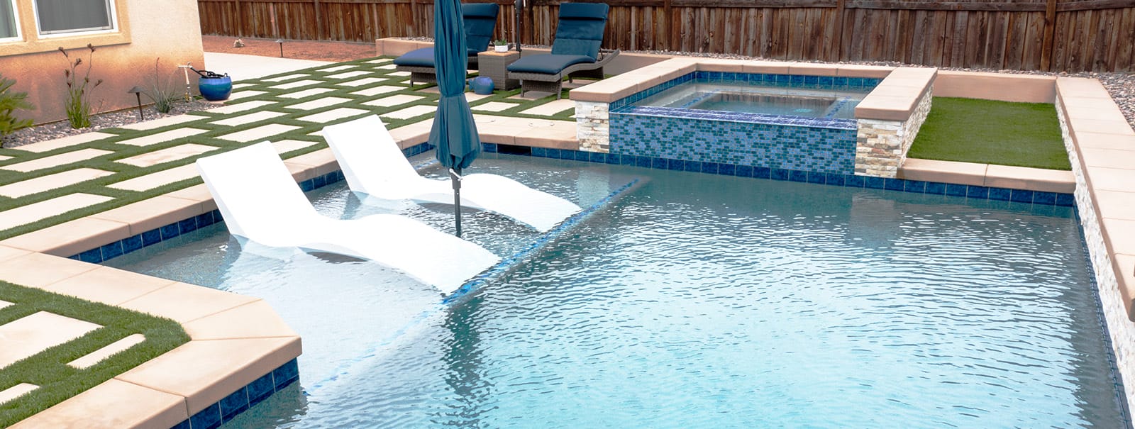 Professionally designed inground pool installation