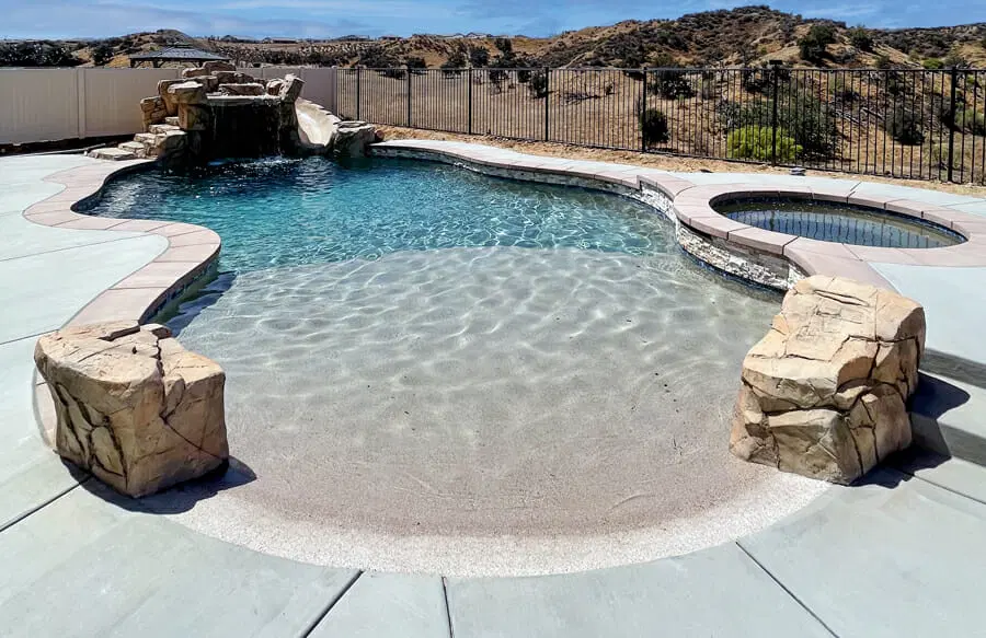 Inground pool showcasing unique backyard improvements