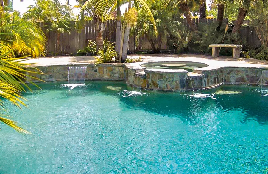 Custom pool project with attractive outdoor surroundings