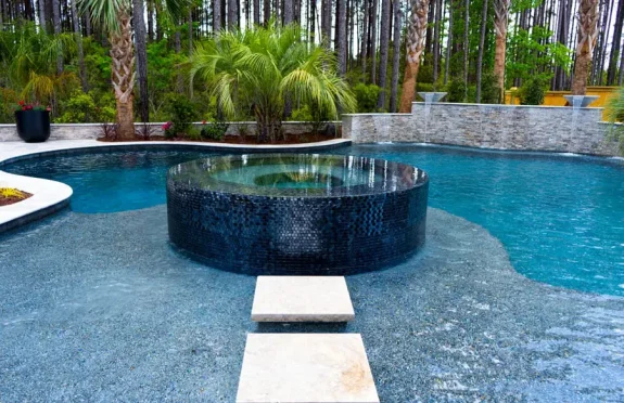 Custom inground swimming pool design in Savannah Bluffton Hilton Head