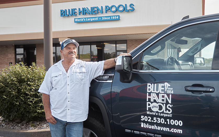 Scott general manager portrait at Blue Haven Pools