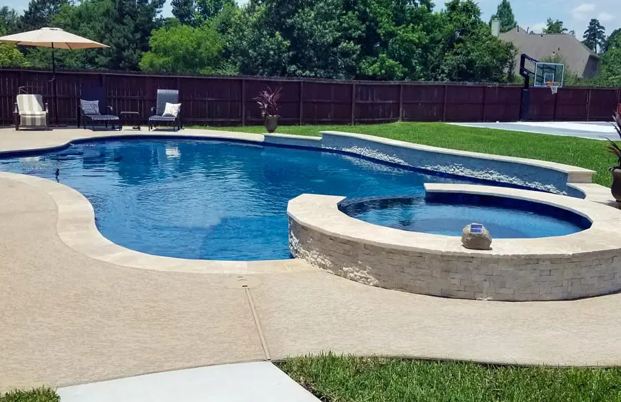 Modern inground pool built for Sugar Land homes