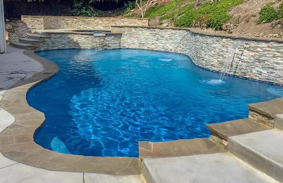 Designer swimming pool with premium construction details