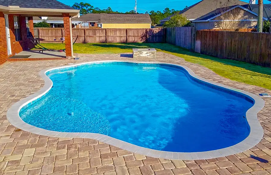 Modern inground pool installation in Clear Lake