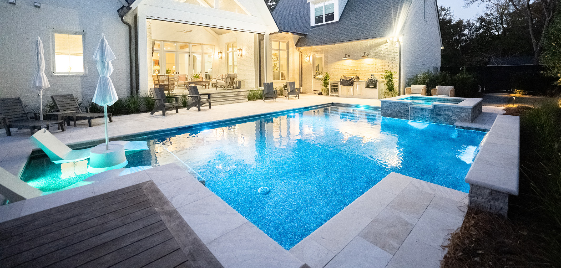Custom swimming pool designed for Raleigh homes