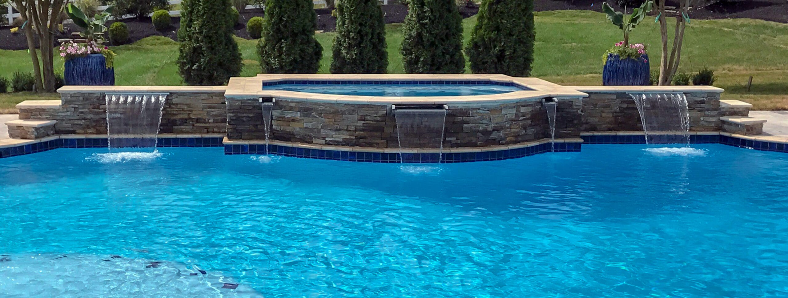 Custom pool builder service banner for Nashville homes
