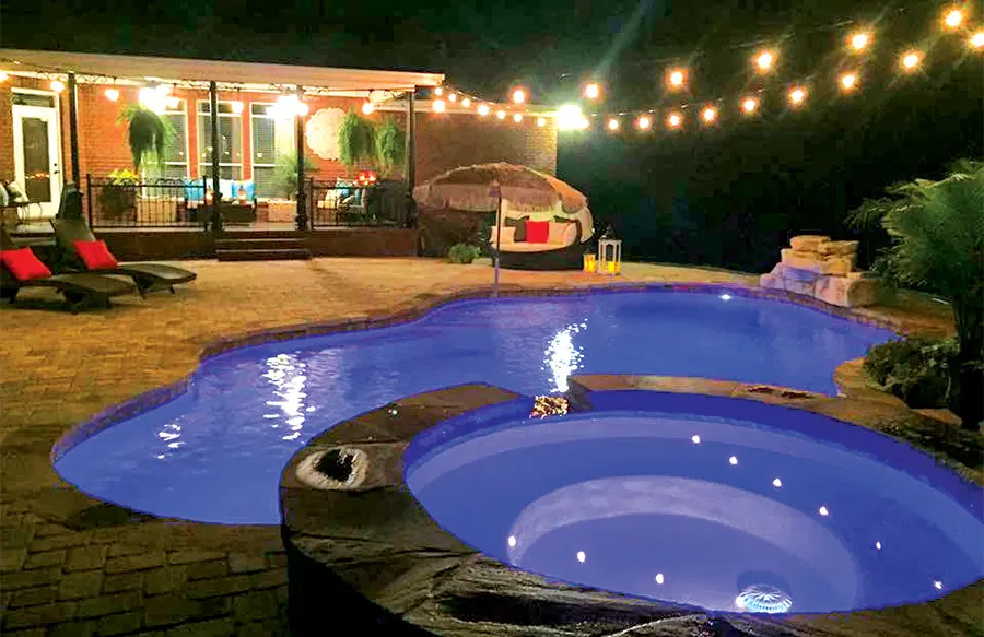 Showcasing completed pool project in Montgomery