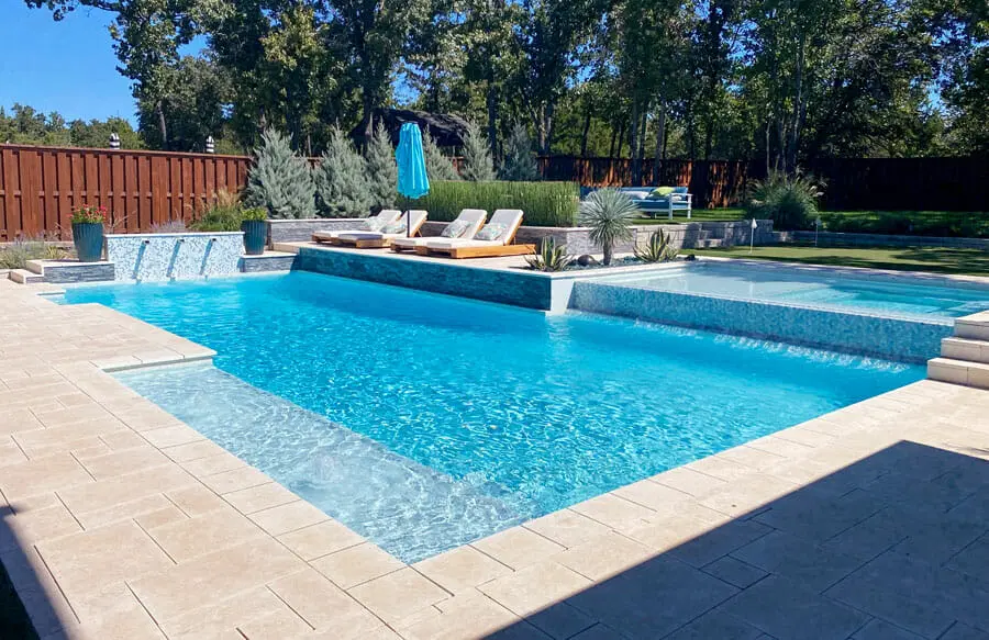 Backyard pool installation near Oklahoma City