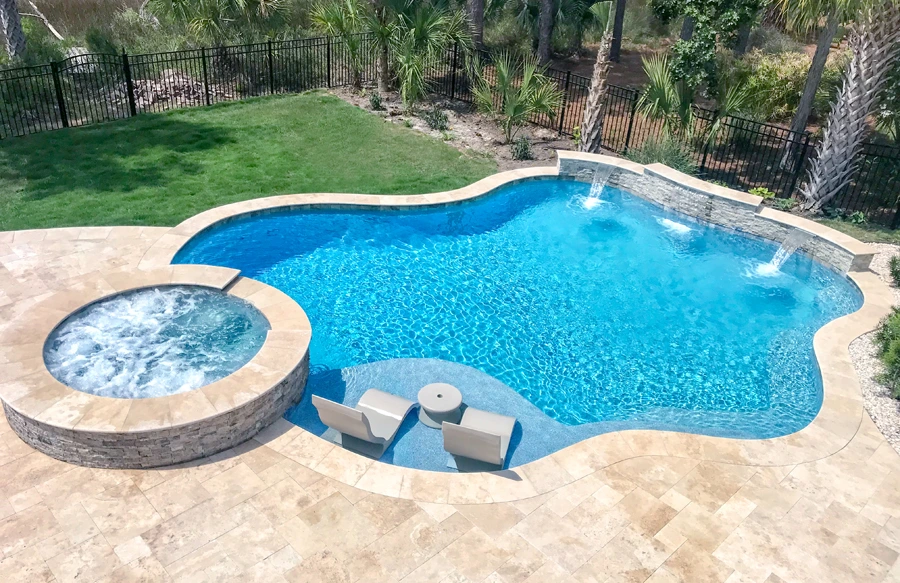 Professionally designed swimming pool for outdoor living