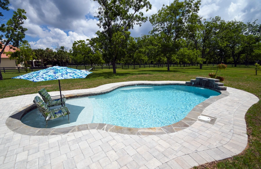 Elegant inground pool construction with premium design