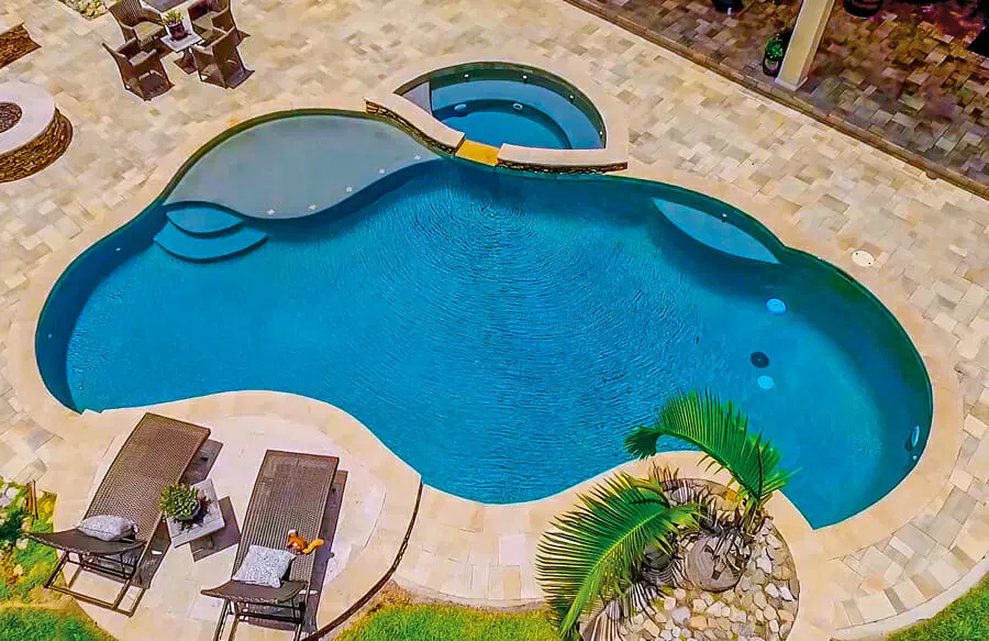 Custom backyard pool installation in Orlando