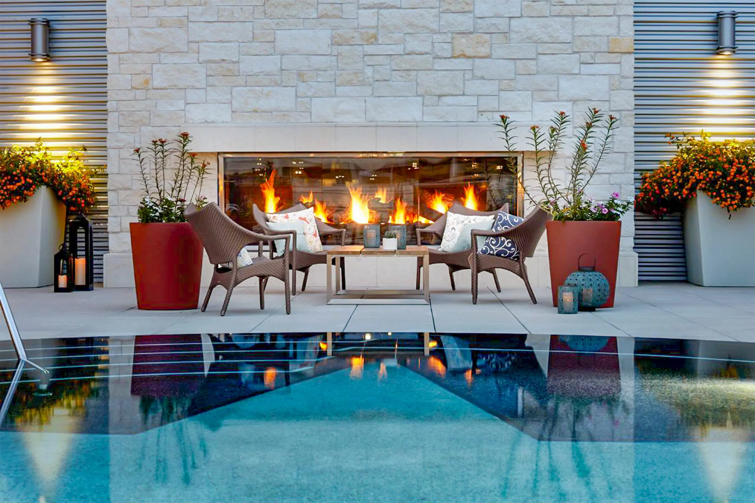 Commercial inground pool installation