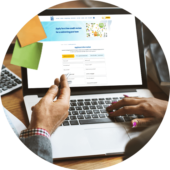 Applying for swimming pool financing with online credit