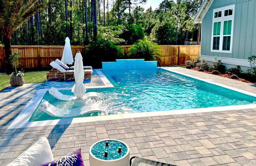 Custom inground pool design in Santa Rosa Beach