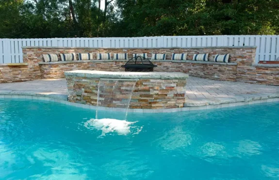 Custom inground swimming pool at Santa Rosa Beach residence