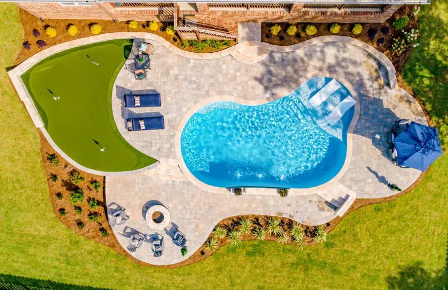 Custom backyard swimming pool project in Santa Rosa Beach