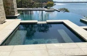 Premium backyard pool construction with custom details