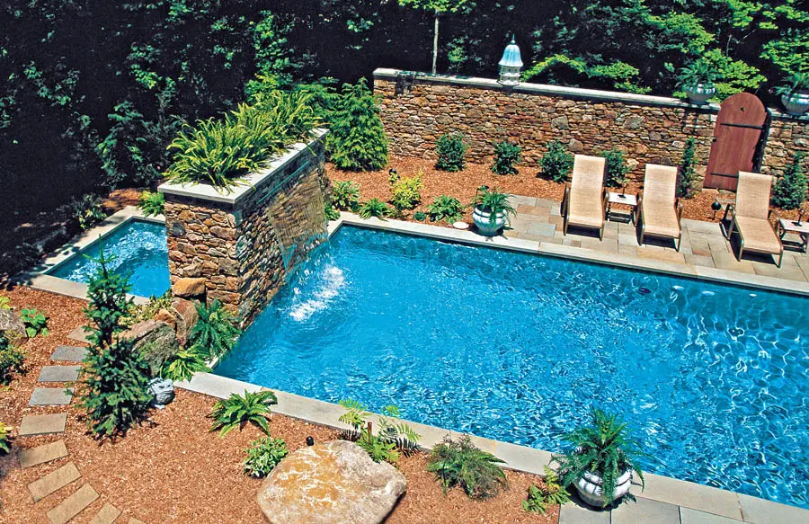 Luxury inground pool design in North New Jersey