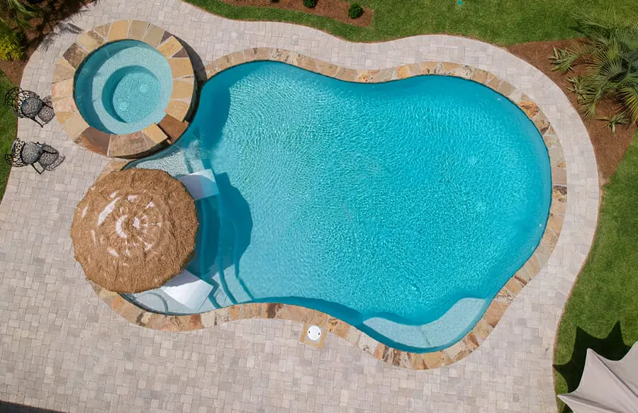 Pensacola swimming pool featuring custom craftsmanship