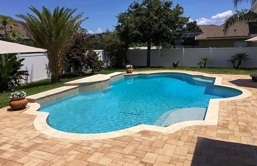 Inground swimming pool installation in Orlando