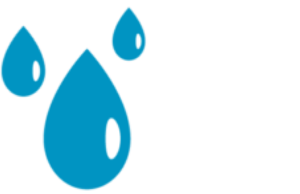 Blue water droplet graphic representing swimming pool expertise in Oklahoma City