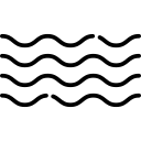 Showing decorative water wave Icon