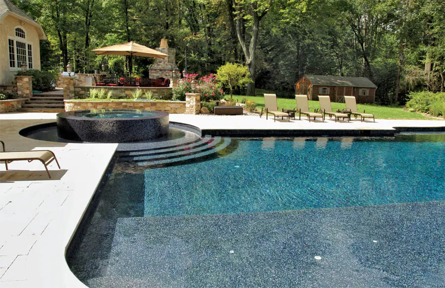 Featuring Westchester backyard pool designs