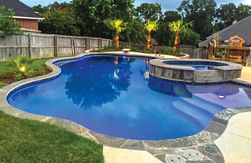 SmartPure AOP pool sanitizer system with swimming pool
