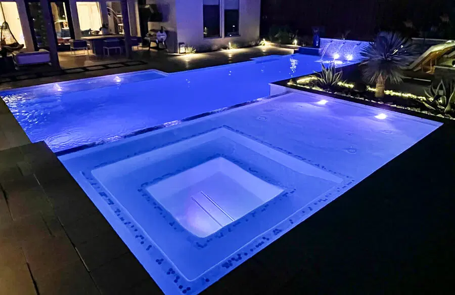 LED swimming pool lighting for enhanced visibility