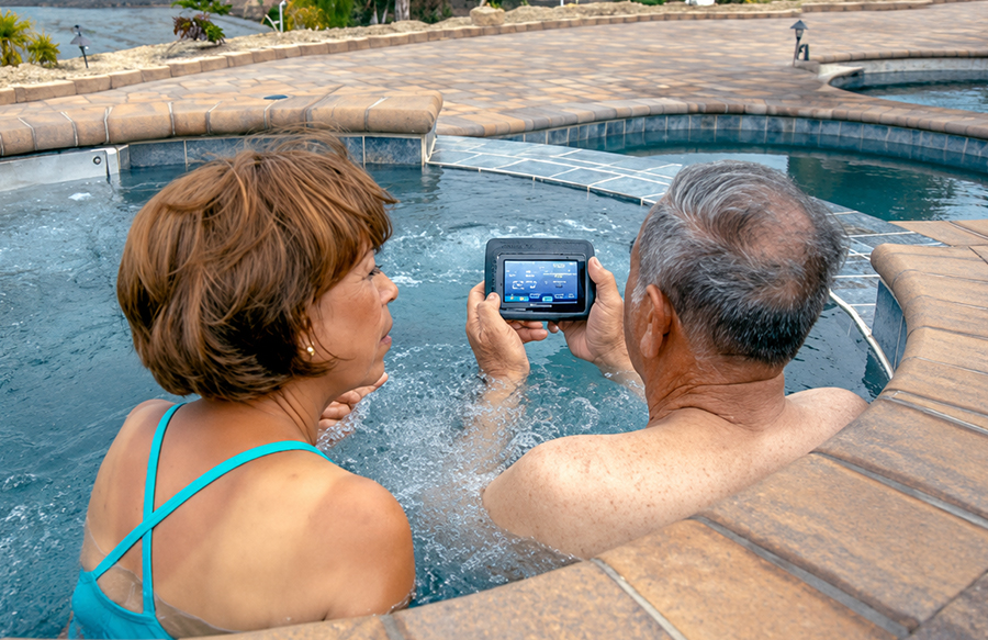 Waterproof pool automation remote control system