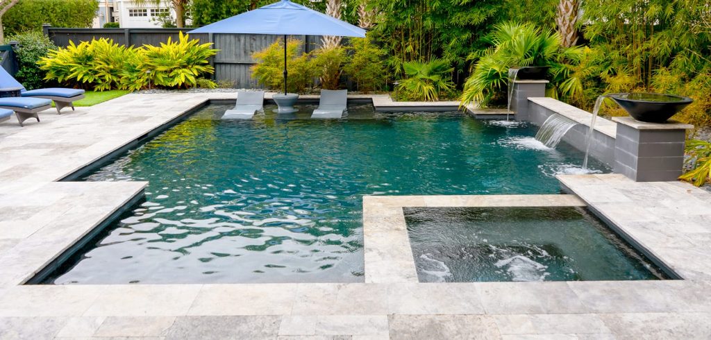 Interior spa pool design feature