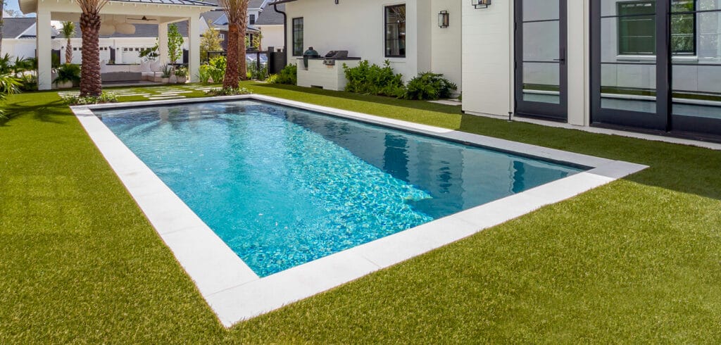 Rectangle inground pool design