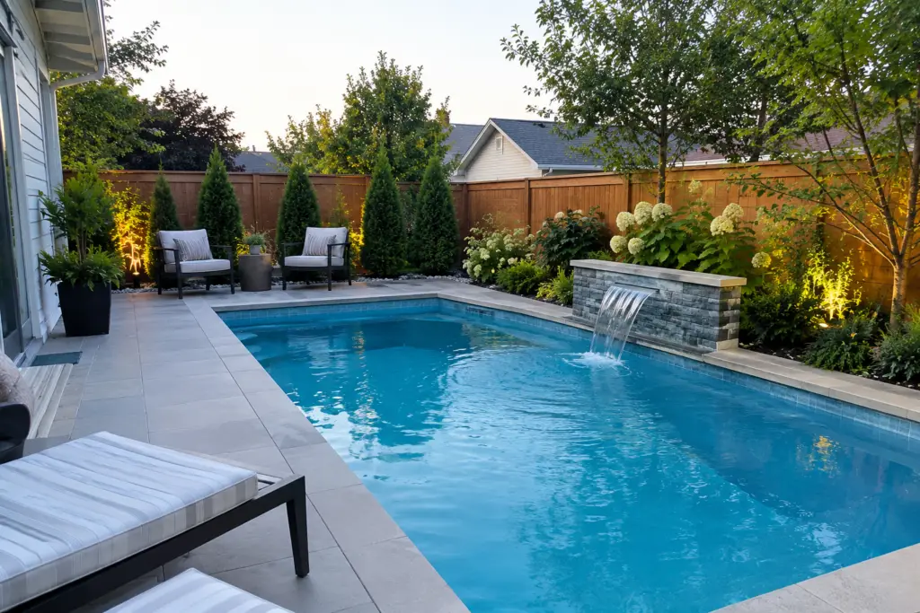 Can you fit an inground pool in a small backyard? Yes. See sizes, real 2026 costs, best designs, and how Blue Haven builds compact pools.